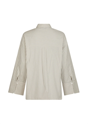 Dita double stripe skjorte Creme Neo Noir 
